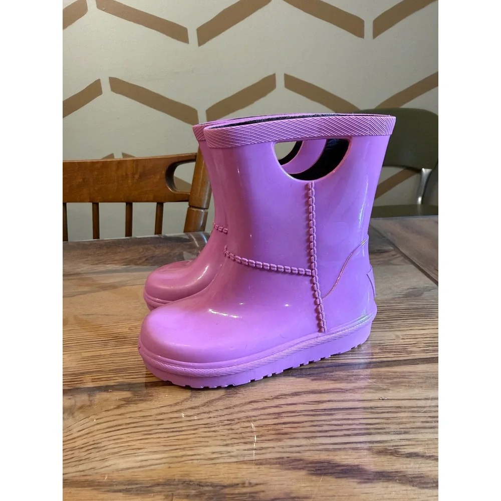 UGG Drizlita Rain Boots Toddler Size 6 Purple Pink Waterproof Rubber Pull On